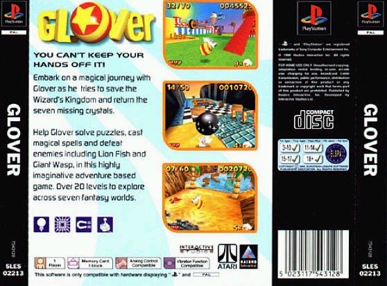 Glover - Sony PlayStation (Atari - 1) video game collectible [Barcode 5023117543128] - Main Image 2
