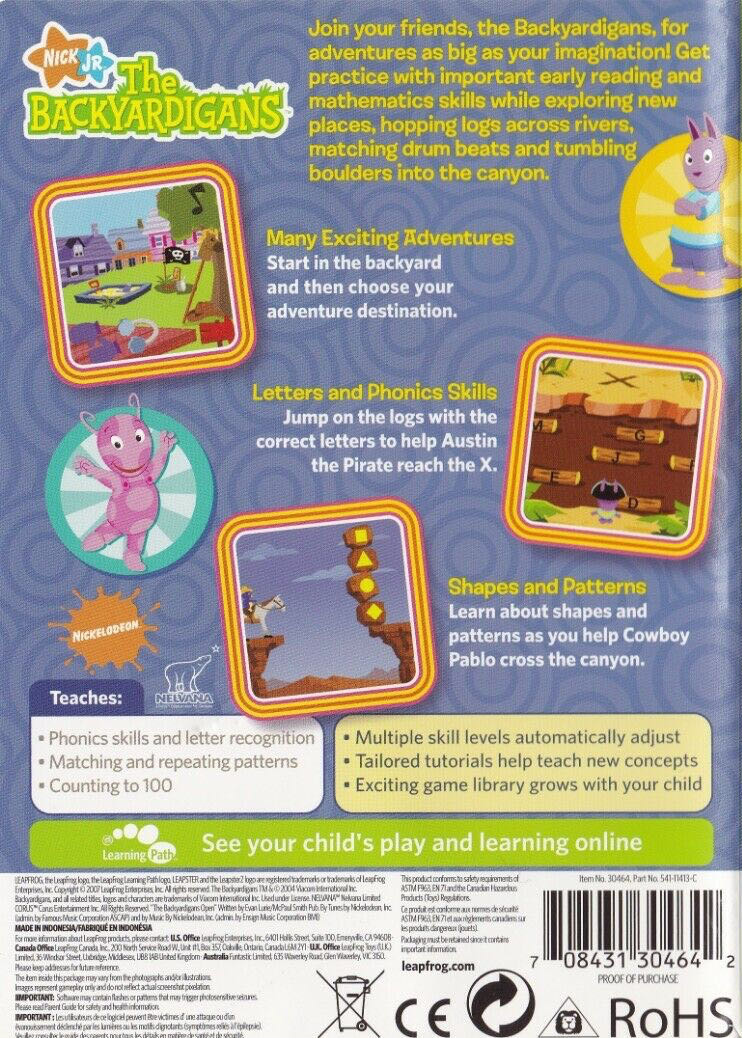 The Backyardigans - Leapster (Leapfrog - 1) video game collectible [Barcode 708431304642] - Main Image 2