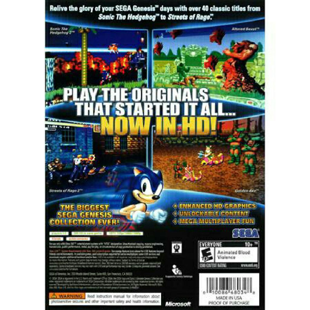 Sega Genesis Ultimate Collection - Microsoft Xbox 360 video game collectible - Main Image 2