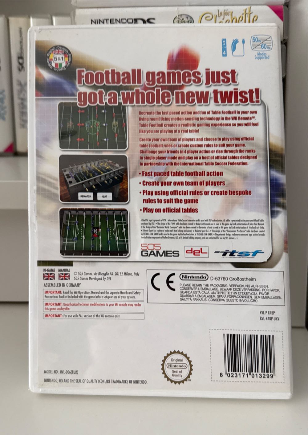 Table Football - Nintendo Wii (505 Games - 4) video game collectible [Barcode 8023171013299] - Main Image 2