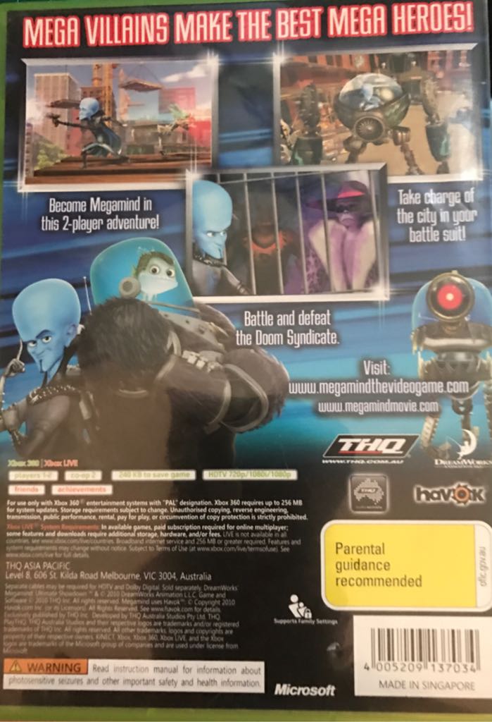 Megamind Ultimate Showdown - Microsoft Xbox 360 (1) video game collectible [Barcode 4005209137034] - Main Image 2