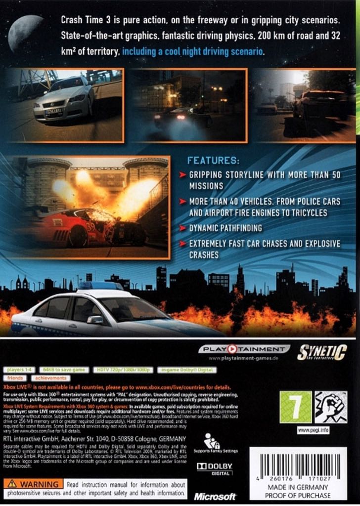 Crash Time III - Microsoft Xbox 360 (1) video game collectible [Barcode 4260176171027] - Main Image 2