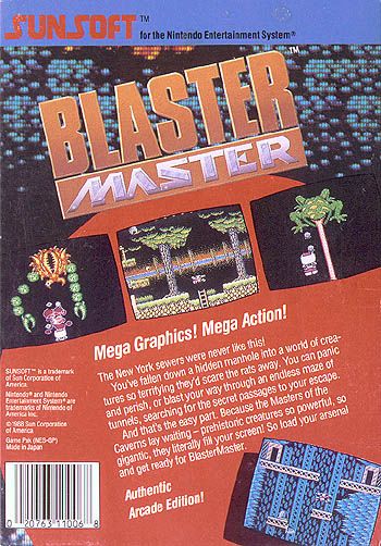 Blaster Master - Nintendo Entertainment System (NES) (SunSoft - 1) video game collectible [Barcode 110068020763] - Main Image 2