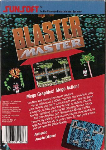Blaster Master - Nintendo Entertainment System (NES) (SunSoft) video game collectible - Main Image 2