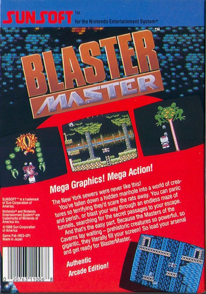 Blaster Master - Nintendo Entertainment System (NES) (SunSoft) video game collectible - Main Image 2