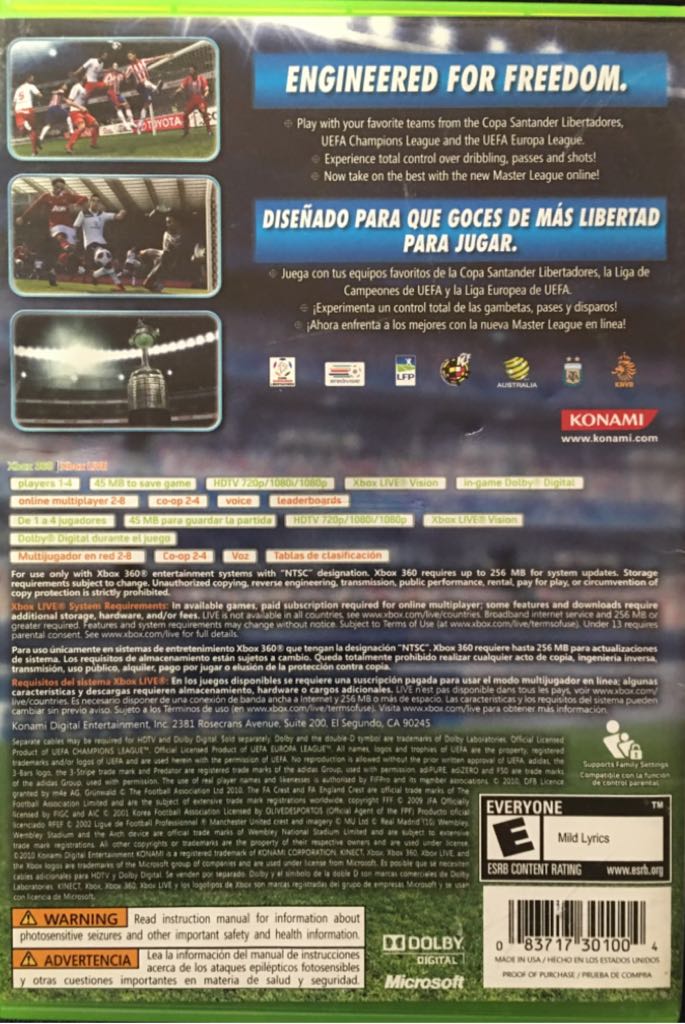 PES 2011 - Microsoft Xbox 360 video game collectible [Barcode 4012927034750] - Main Image 2