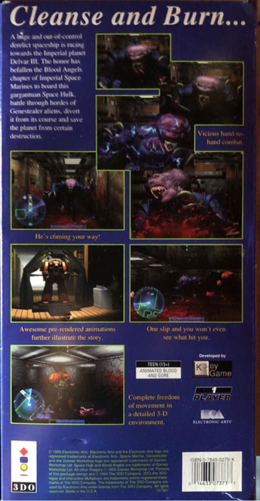 Space Hulk: Vengeance of the Blood Angels - 3DO ((EA) Electronic Arts - 1) video game collectible [Barcode 014633073737] - Main Image 2