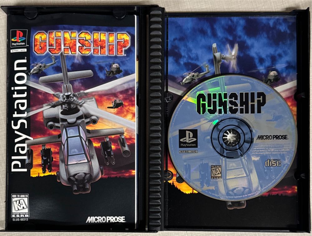 Gunship (long box) - Sony PlayStation (Microprose Software - 1) video game collectible [Barcode 019703464705] - Main Image 3