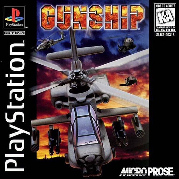 Gunship - Sony PlayStation (Microprose Software - 1) video game collectible - Main Image 1