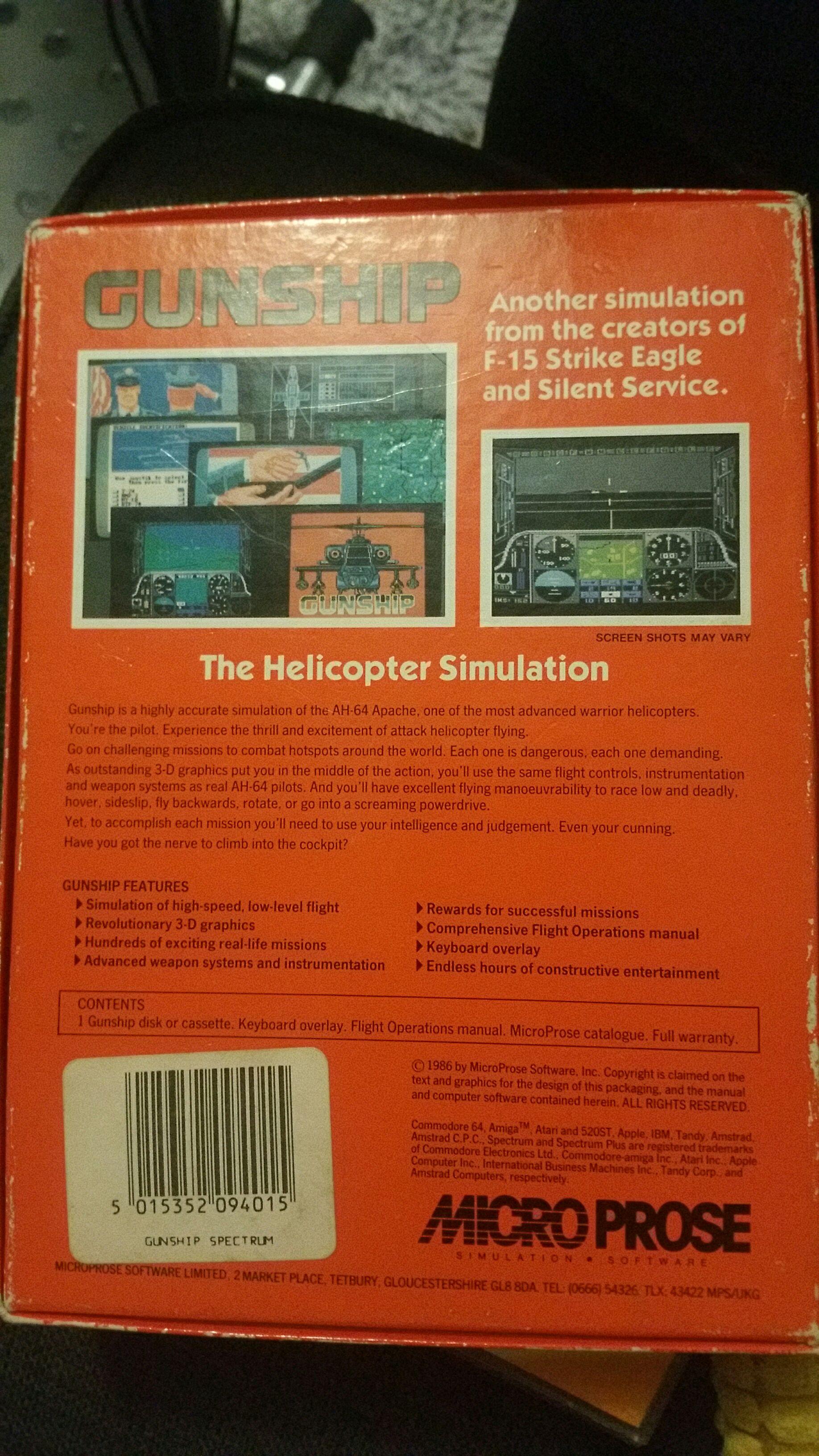 Gunship - Sinclair ZX Spectrum video game collectible - Main Image 2