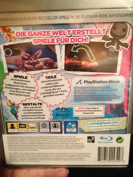 Little Big Planet 2 - Sony PlayStation 3 (PS3) (1) video game collectible [Barcode 711719157298] - Main Image 2