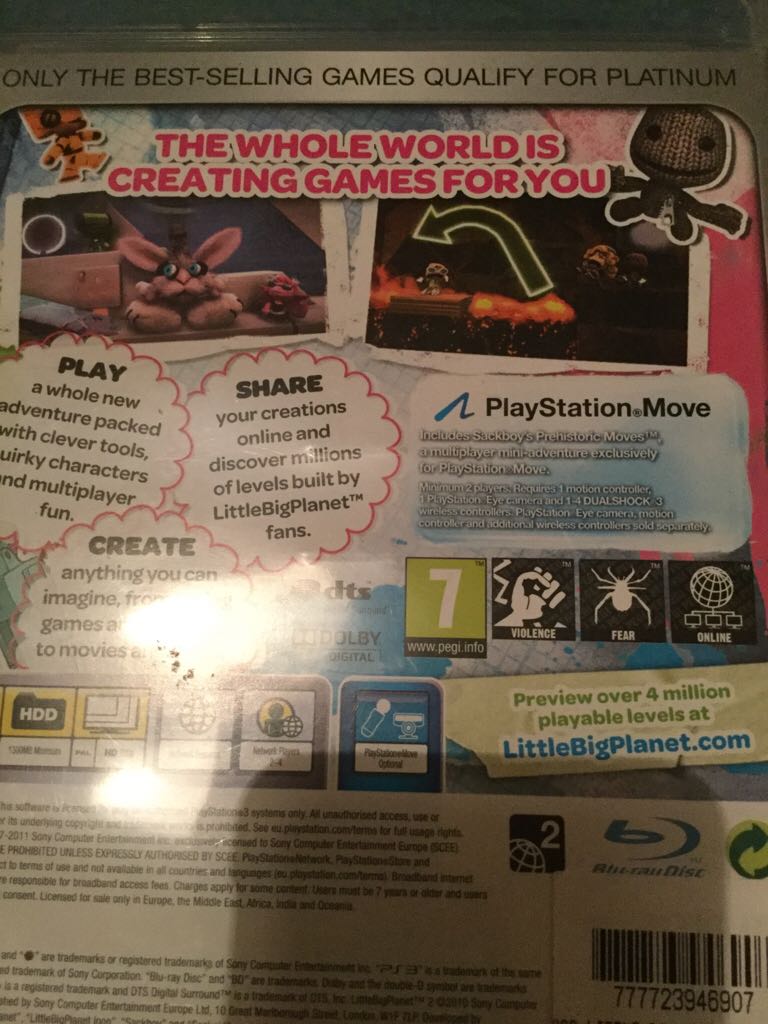 Little Big Planet 2 - Sony PlayStation 3 (PS3) (1-4) video game collectible [Barcode 777723946907] - Main Image 2