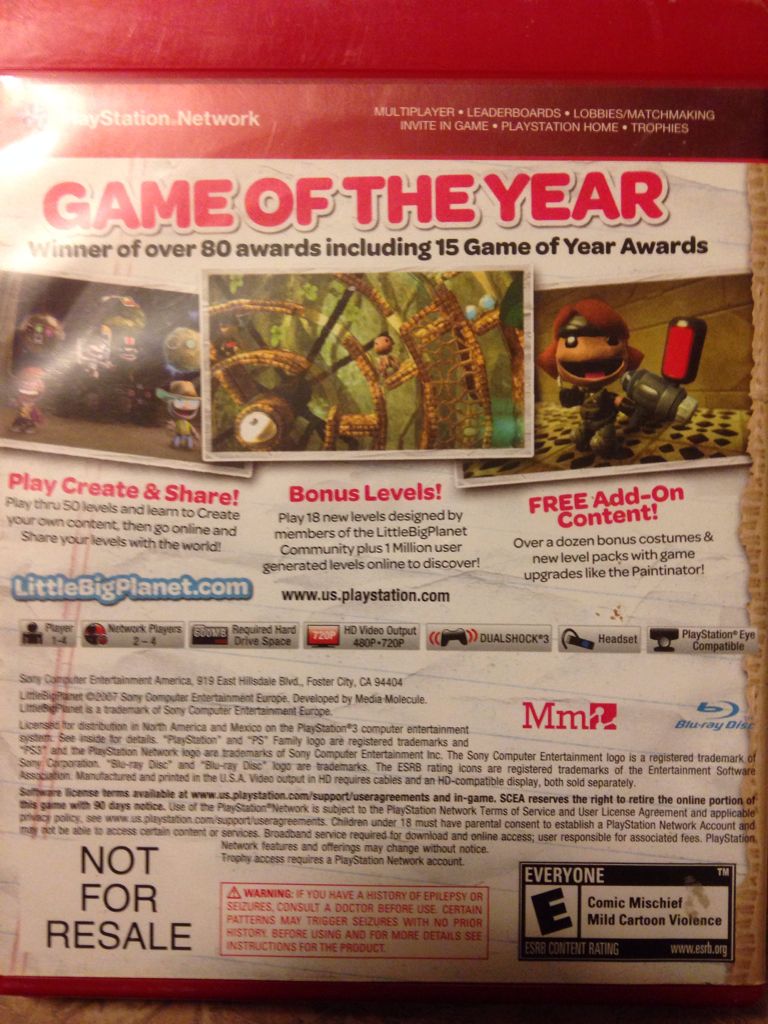 LittleBigPlanet 2 - Sony PlayStation 3 (PS3) (Mm) video game collectible - Main Image 2
