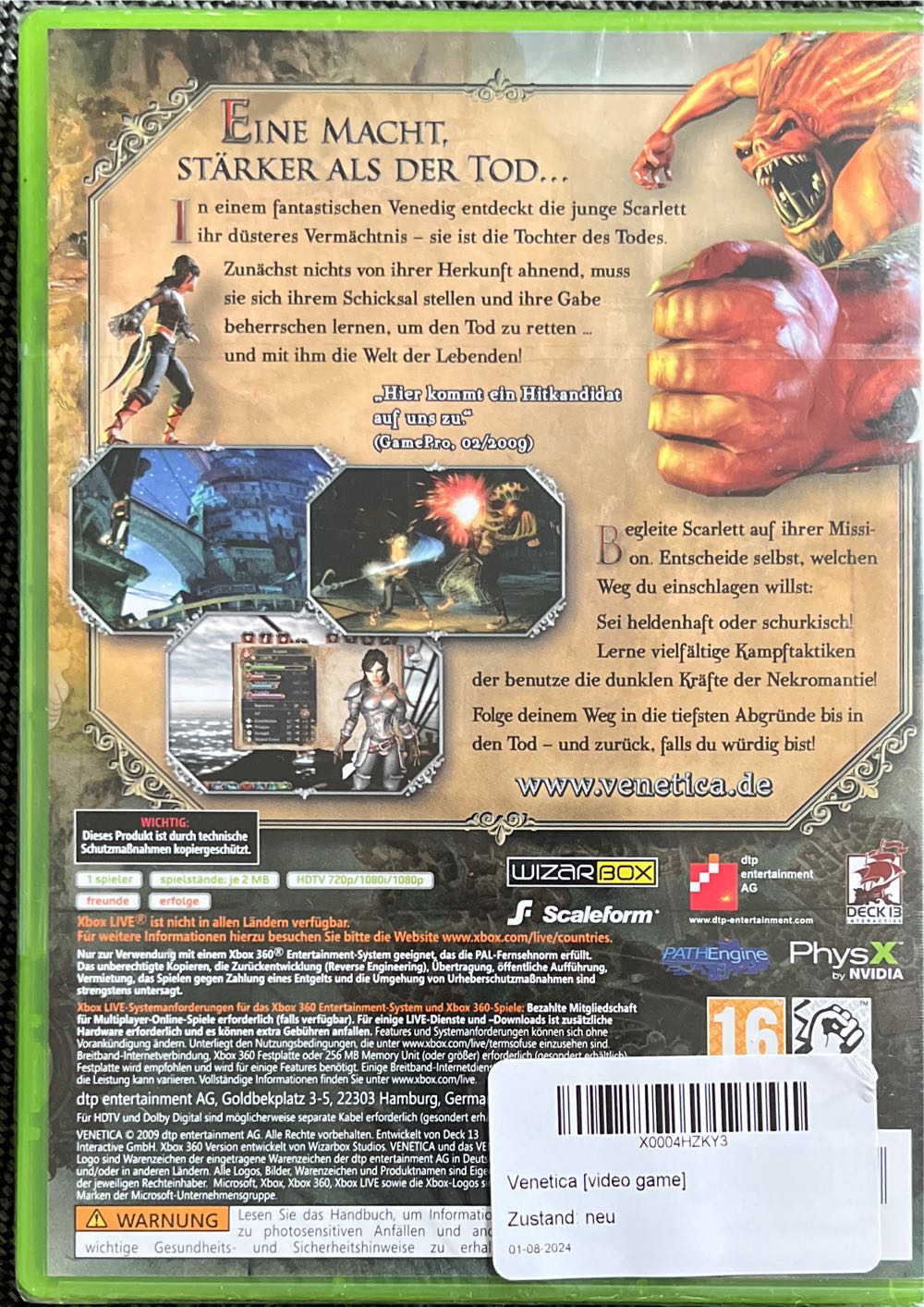 Venetica - Microsoft Xbox 360 video game collectible - Main Image 2