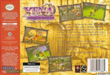 Xena Warrior Princess: The Talisman Of Fate - Nintendo 64 (N64) (Titus - 1-4) video game collectible [Barcode 091493143862] - Main Image 2