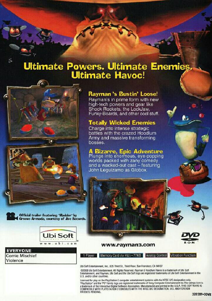 Rayman 3 : Hoodlum Havoc - Sony PlayStation 2 (PS2) (Ubisoft - 1) video game collectible [Barcode 3307210117045] - Main Image 2
