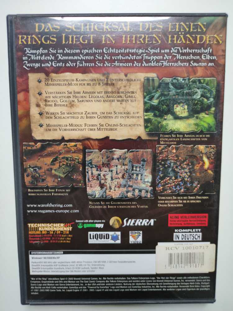 Der Herr Der Ringe:  War Of The Ring - PC video game collectible [Barcode 3348542179714] - Main Image 2