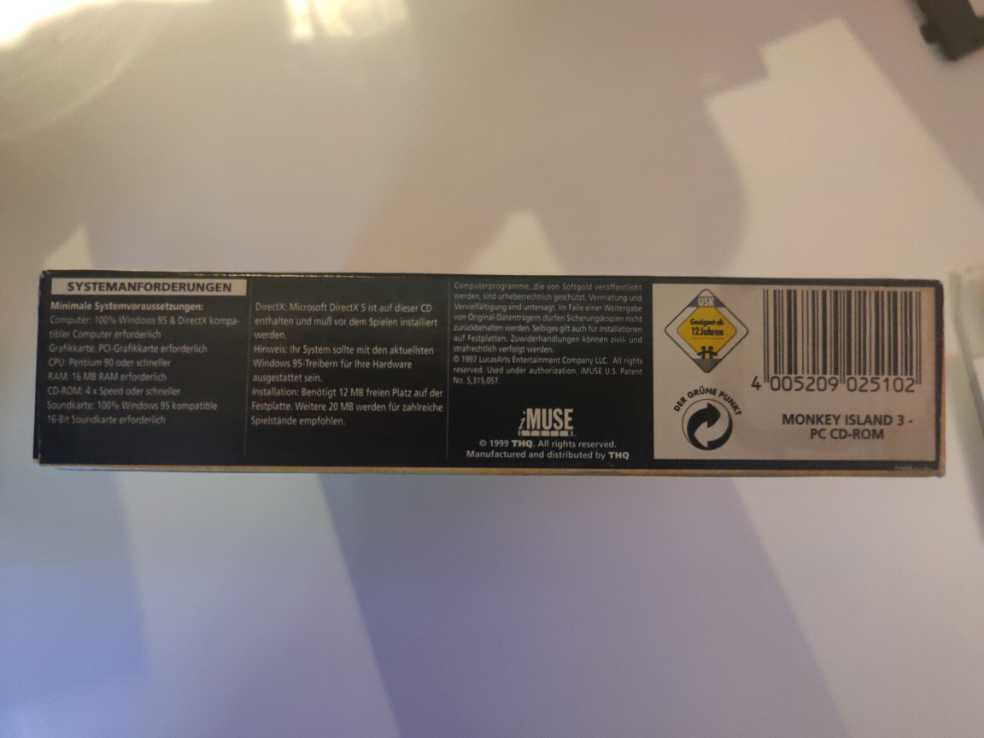The Curse of Monkey Island - PC (Lucas Arts - 1) video game collectible [Barcode 4005209025102] - Main Image 4