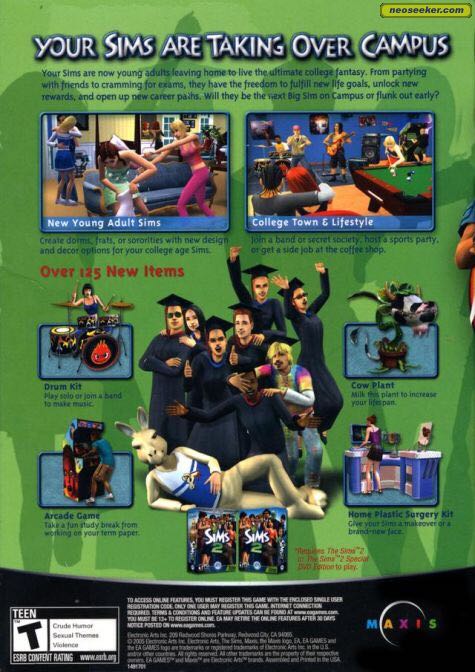 The Sims 2: University - PC (Electronic Arts/ EA Games - 1) video game collectible - Main Image 2