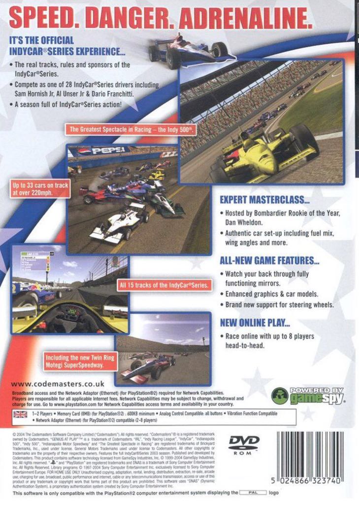 Indycar Series 2005 - Sony PlayStation 2 (PS2) video game collectible - Main Image 2