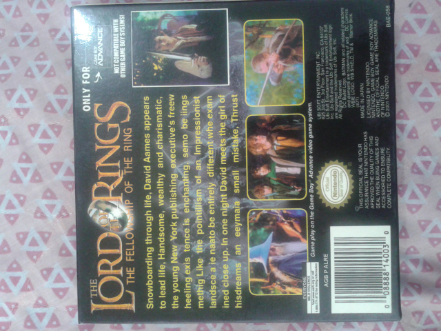 The Lord Of The Rings: The Fellowship Of The Ring - Nintendo Game Boy Advance (GBA) video game collectible - Main Image 2