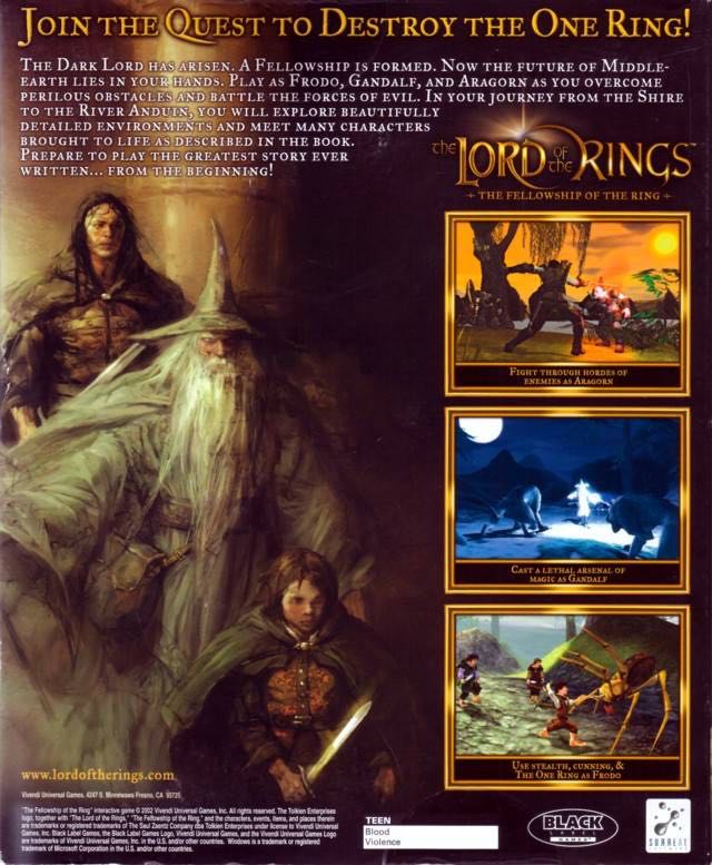 The Lord Of The Rings: The Fellowship Of The Ring - Microsoft Xbox (Black Label Games) video game collectible - Main Image 2