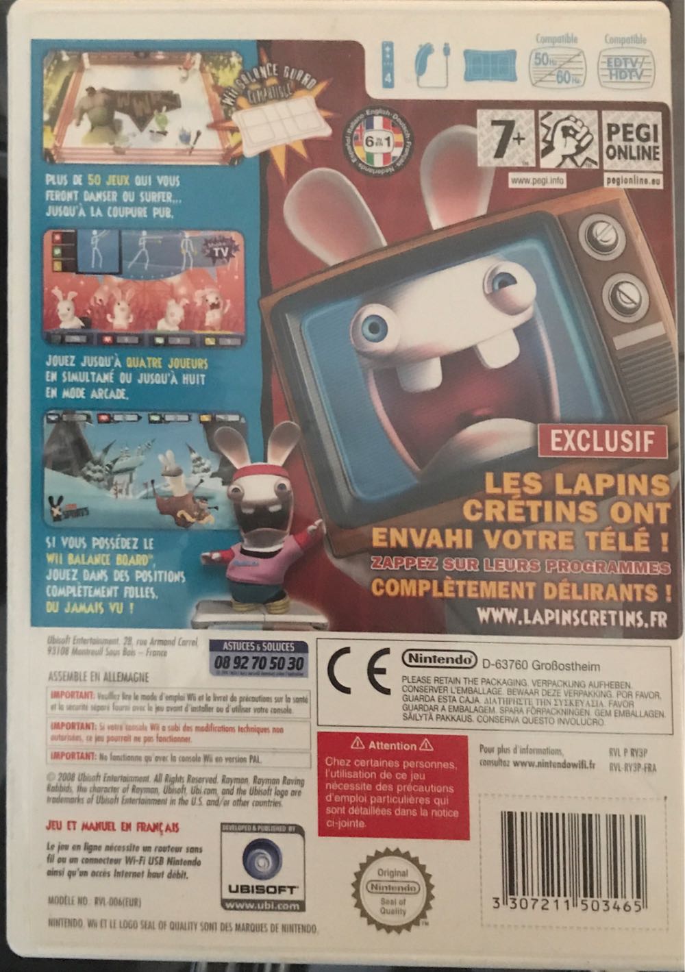 Rayman Prod Présente The Lapins Cretins Show - Nintendo Wii (Ubisoft - 1-4) video game collectible [Barcode 3307211503465] - Main Image 2