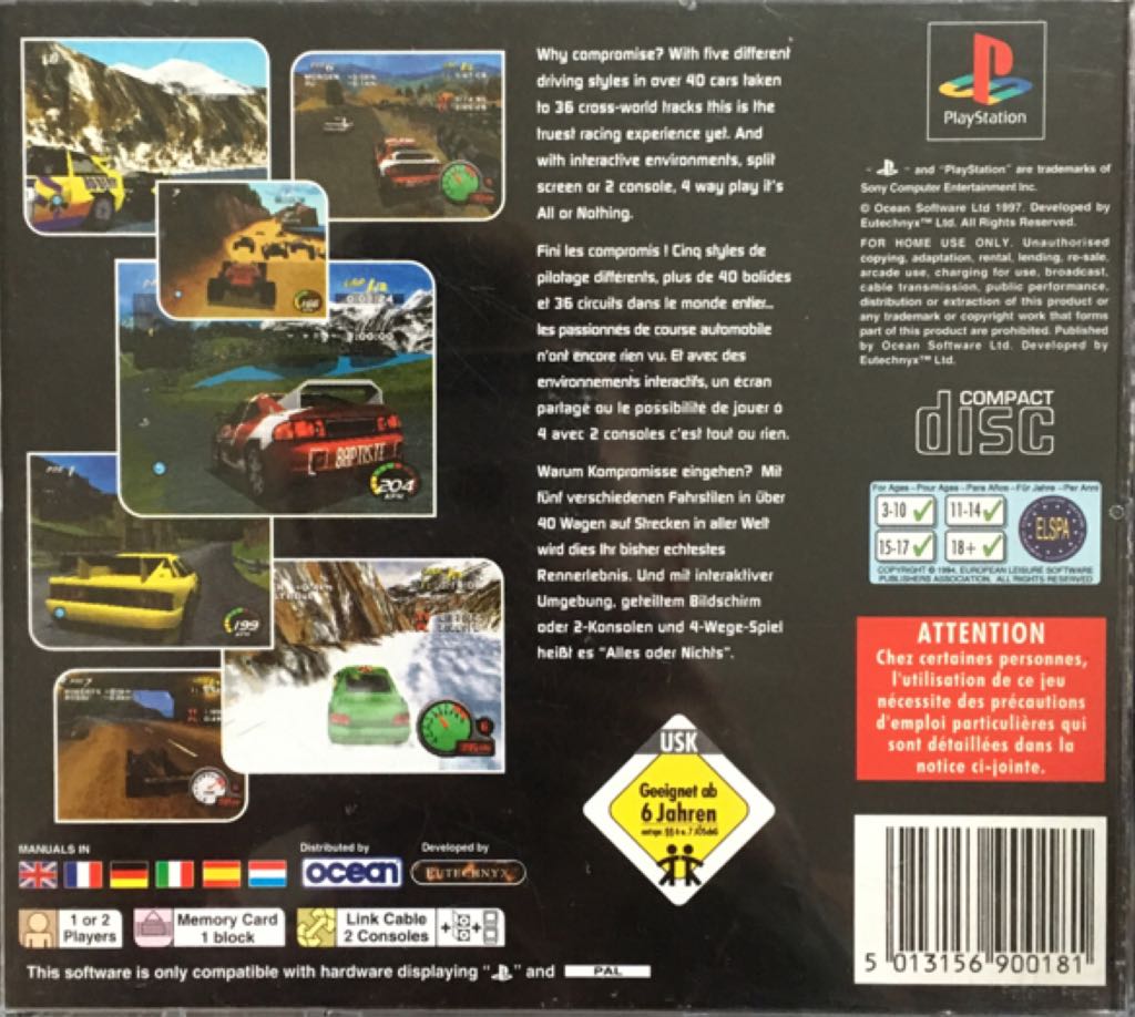 Total Drivin - Sony PlayStation (2) video game collectible [Barcode 5013156900181] - Main Image 2