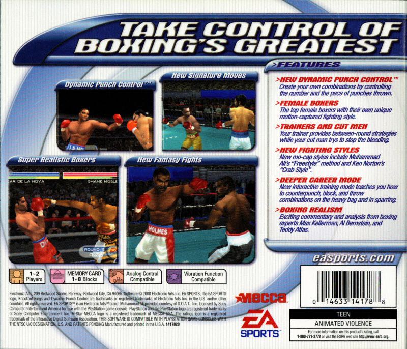 Knockout Kings 2001 - Sony PlayStation (Ea Sports - 1) video game collectible [Barcode 014633141788] - Main Image 2