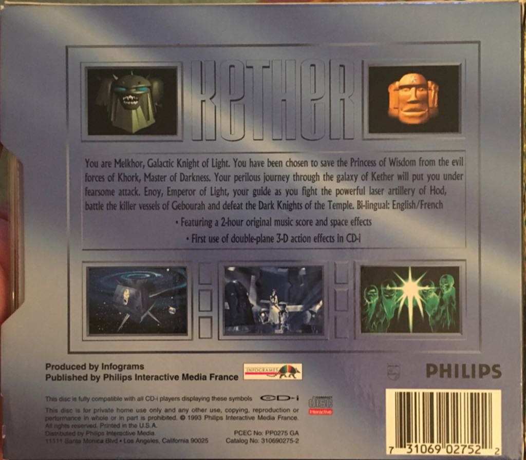 Kether - Philips CD-I (1) video game collectible [Barcode 731069027522] - Main Image 2