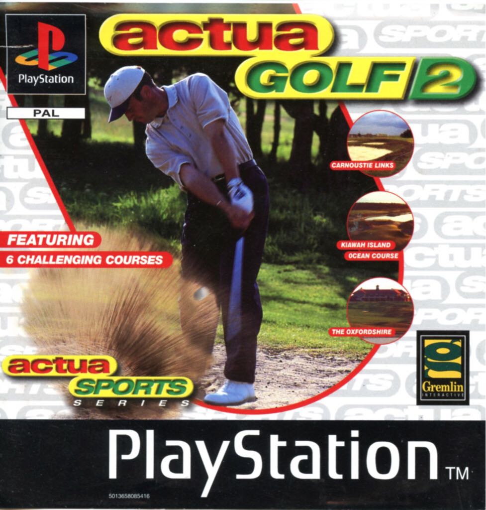 Actua Golf 2 - Sony PlayStation (Gremlin Interactive - 2) video game collectible - Main Image 1