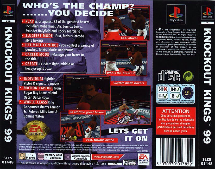 Knockout Kings 99 - Sony PlayStation video game collectible [Barcode 5030935017854] - Main Image 2