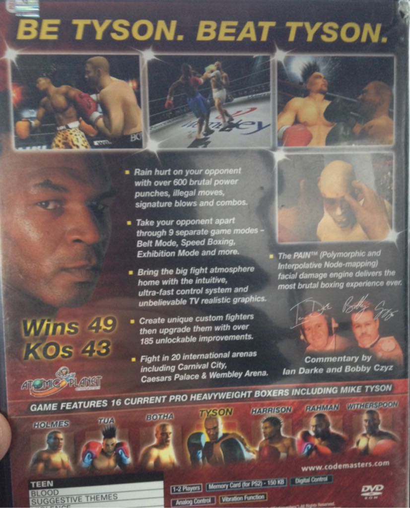 Mike Tyson Heavyweight Boxing - Sony PlayStation 2 (PS2) (Codemasters) video game collectible [Barcode 761649400377] - Main Image 2
