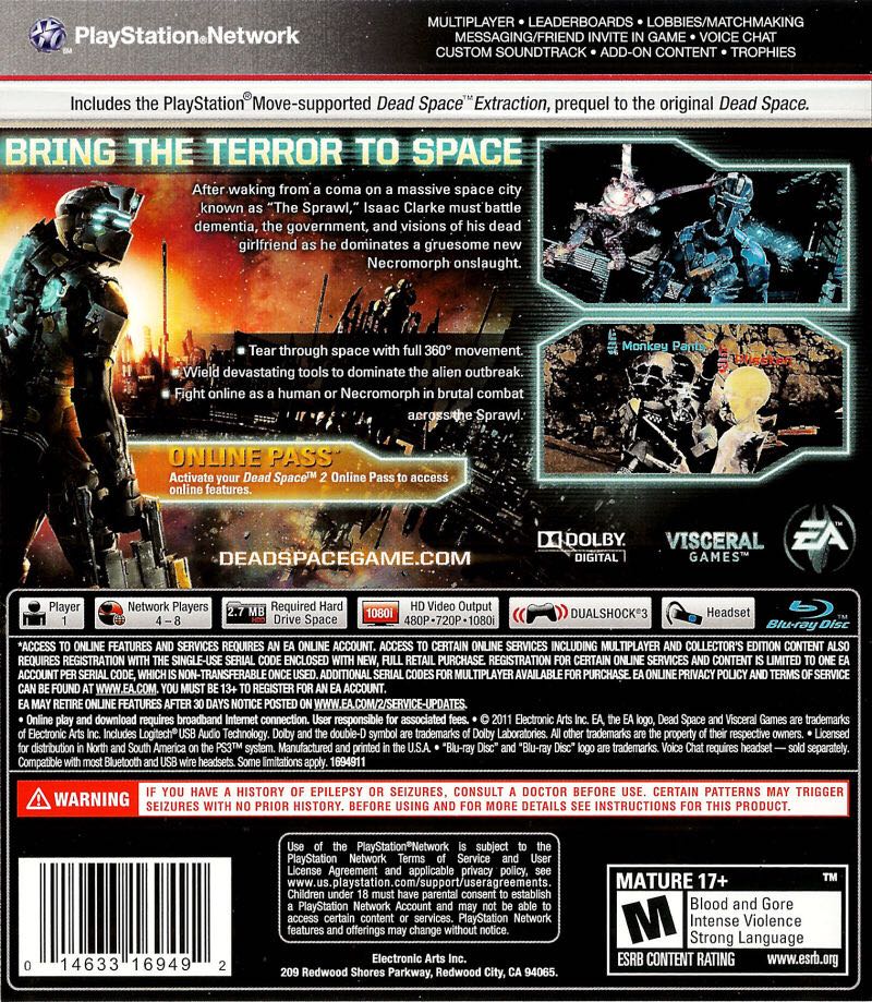Dead Space 2 - Sony PlayStation 3 (PS3) (Electronic Arts - 1) video game collectible [Barcode 014633731767] - Main Image 2