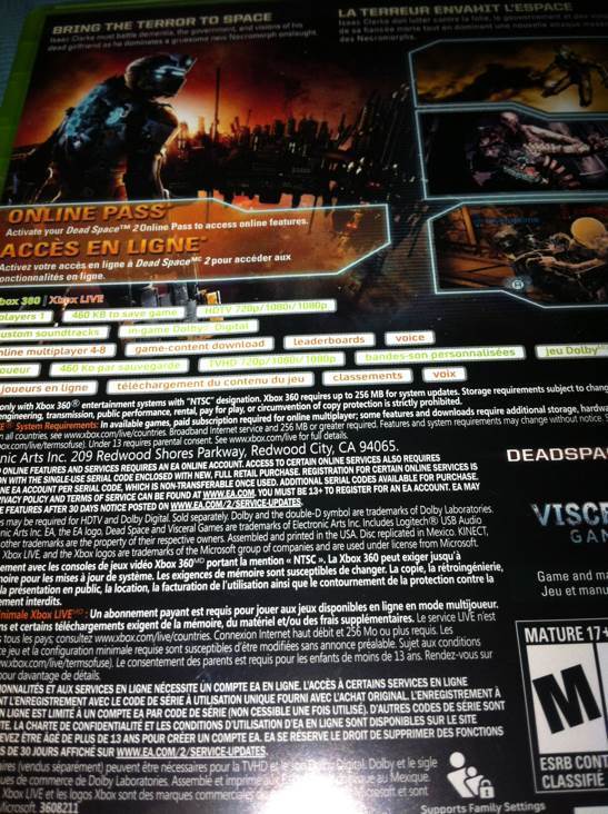 Dead Space 2 - Microsoft Xbox 360 video game collectible - Main Image 2