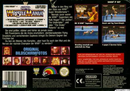 WWF Super Wrestlemania - Nintendo Super Nintendo Entertainment System (SNES) (LJN - 2) video game collectible [Barcode 023581087086] - Main Image 2
