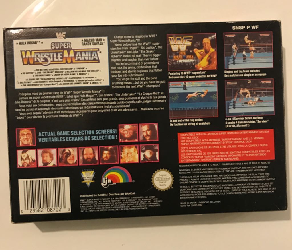 WWF Super Wrestlemania - Nintendo Super Nintendo Entertainment System (SNES) video game collectible - Main Image 2