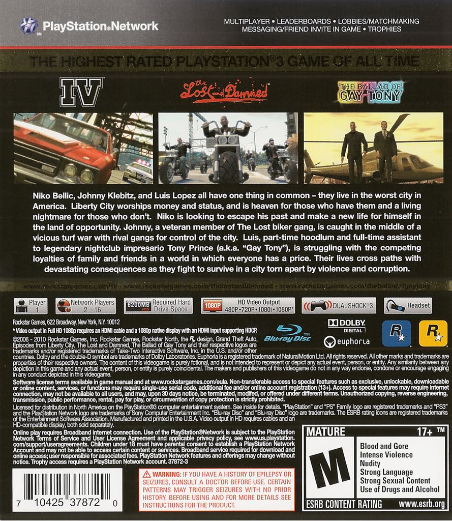 Grand Theft Auto IV - Sony PlayStation 3 (PS3) (Take Two Interactive - 12) video game collectible [Barcode 5026555405591] - Main Image 2