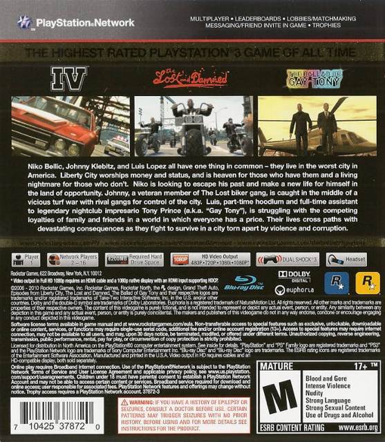 Grand Theft Auto IV: The Complete Edition - Sony PlayStation 3 (PS3) (Rockstar Games - 16) video game collectible - Main Image 2