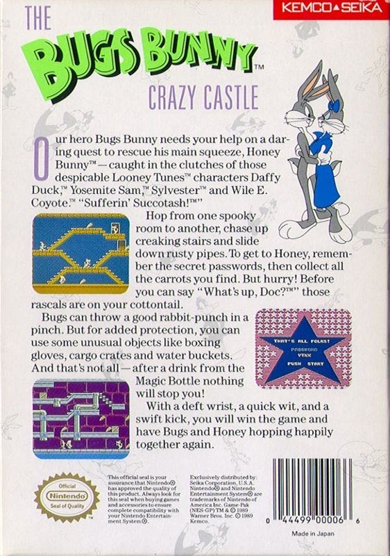 The Bugs Bunny Crazy Castle - Nintendo Entertainment System (NES) video game collectible - Main Image 2