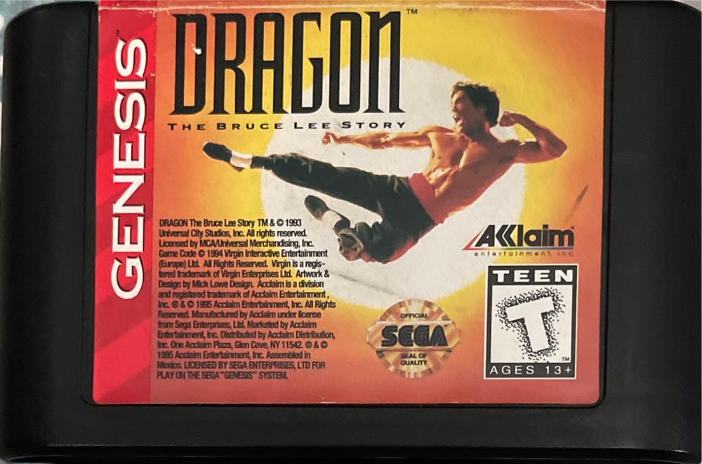 Dragon The Bruce Lee Story - Sega Genesis (Mega Drive) video game collectible - Main Image 2