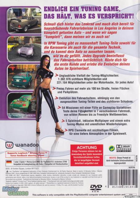 RPM Tuning - Sony PlayStation 2 (PS2) video game collectible [Barcode 3563650100140] - Main Image 2