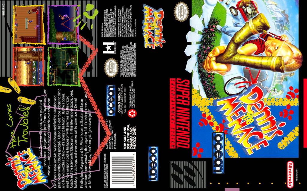 Denis La Malice - Nintendo Super Nintendo Entertainment System (SNES) (Ocean - 1) video game collectible - Main Image 2