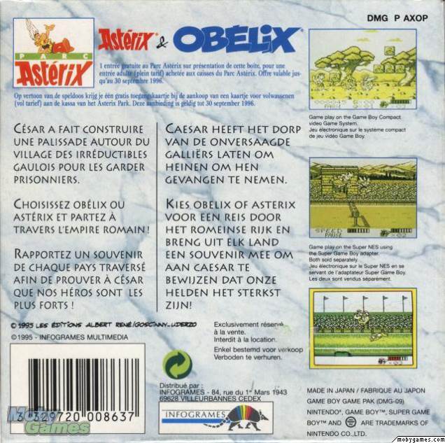 Astérix & Obelix - Nintendo Game Boy (Infrogames - 1) video game collectible [Barcode 3329720008637] - Main Image 2