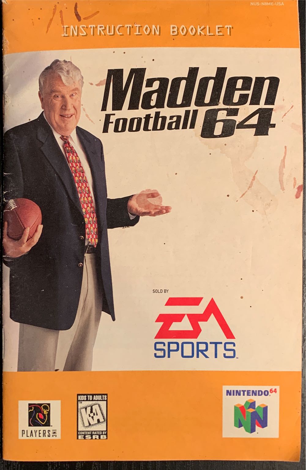 Madden Football 64 - Nintendo 64 (N64) (Electronic Arts - 4) video game collectible [Barcode 014633078671] - Main Image 3