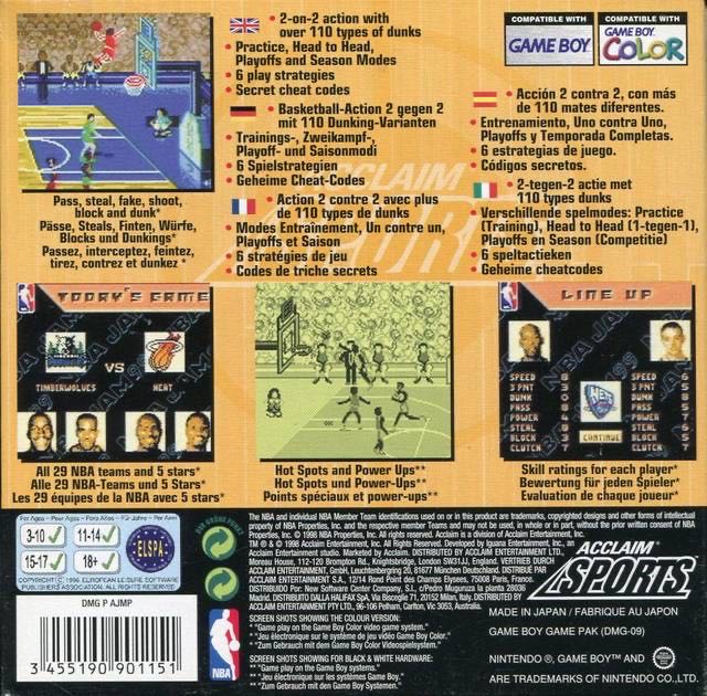 NBA Jam 99 - Nintendo Game Boy (Acclaim Sports - 1) video game collectible [Barcode 021481511496] - Main Image 2