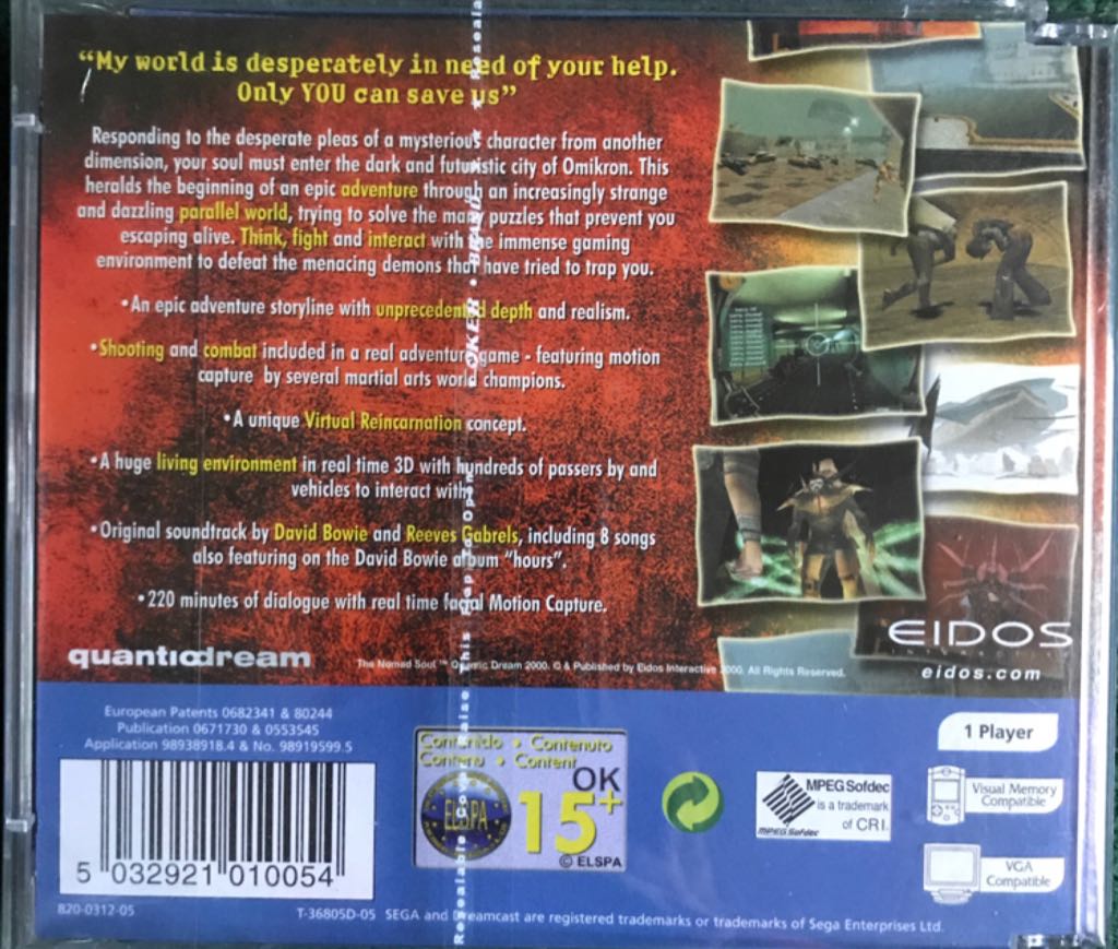 The Nomad Soul - Sega Dreamcast (Eidos Interactive - 1) video game collectible [Barcode 5032921010054] - Main Image 2