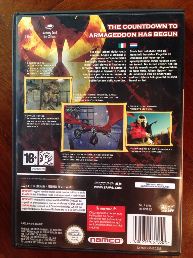 Spawn Armageddon - Nintendo GameCube (Namco) video game collectible [Barcode 5030935037050] - Main Image 2