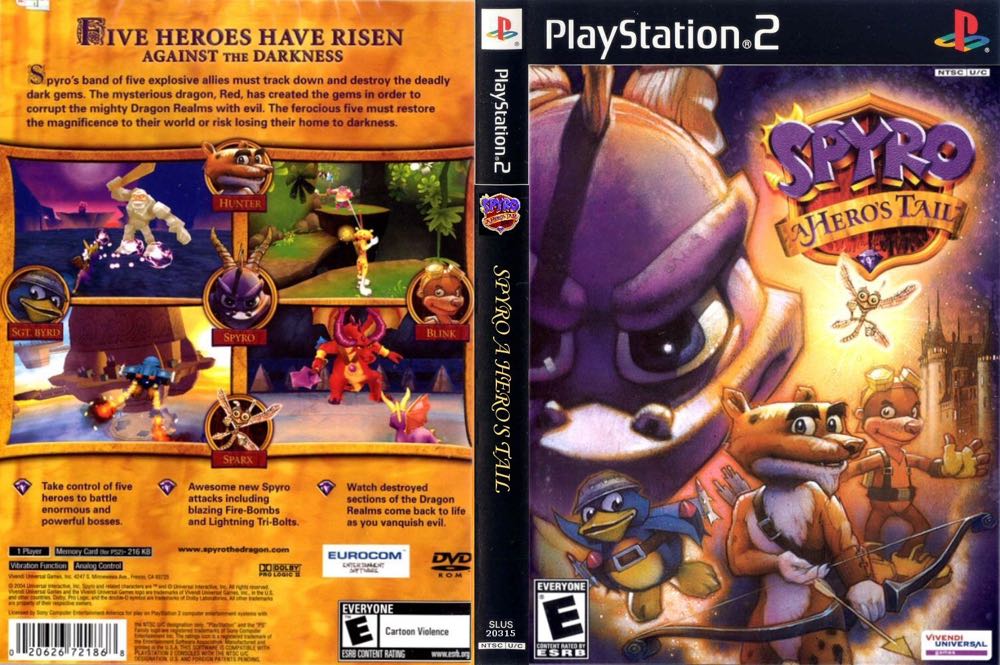 Spyro A Heros Tail - Sony PlayStation 2 (PS2) (Vivendi Games - 1) video game collectible - Main Image 3