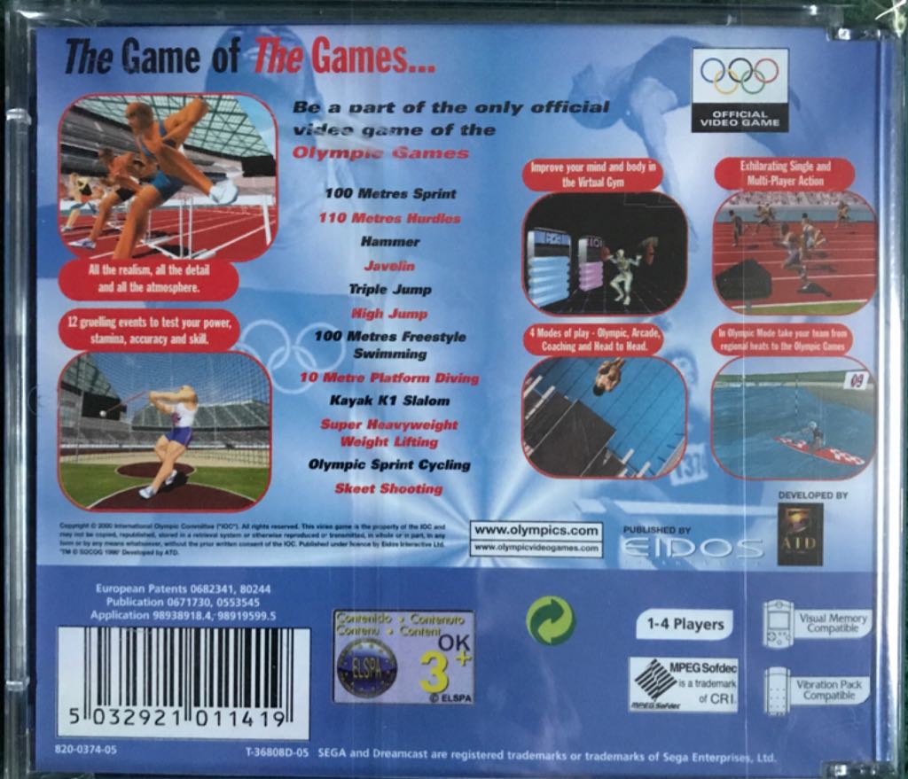 Sydney 2000 - Sega Dreamcast (2) video game collectible [Barcode 5032921011419] - Main Image 2